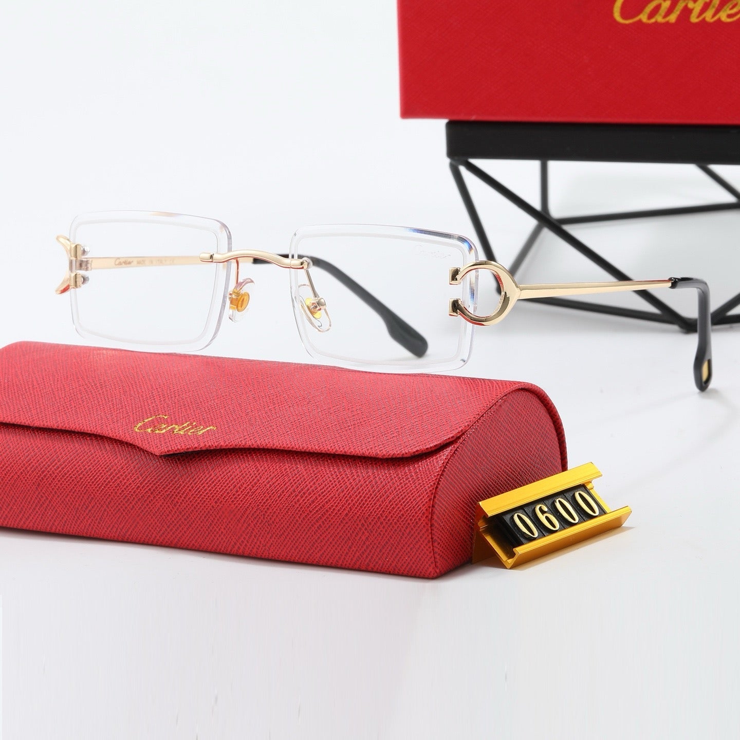 Lunette Cartier Transparente Avec Bordure Simple
